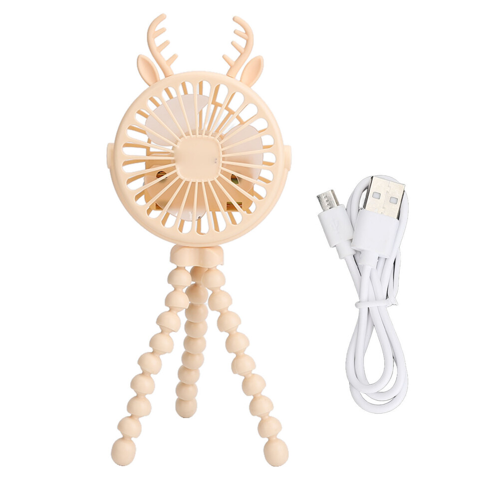 Lightweight Design Mini Fan With Flexible Tripod, Adjustable Speeds Quiet Fan Featuring Usb Rechargeable And 360 Rotate Head For Stroller Crib Car 9012494280616