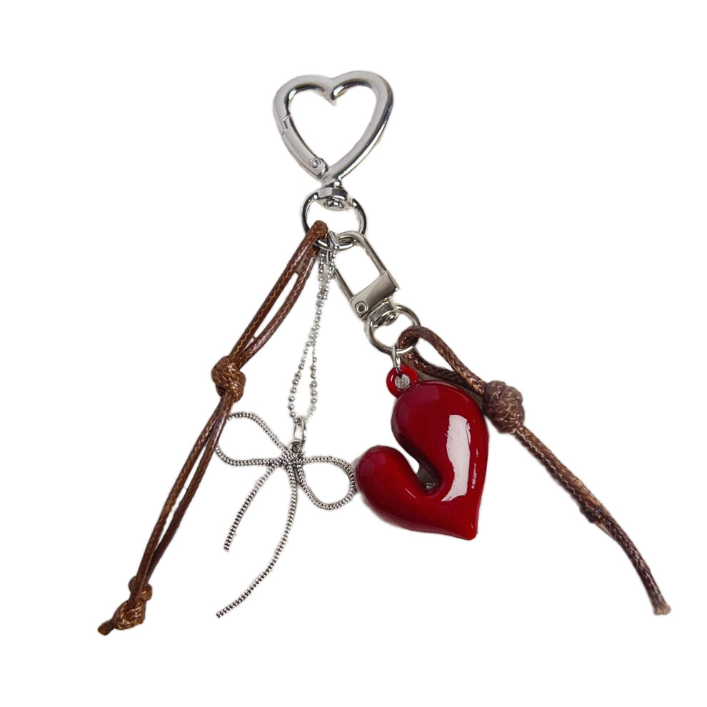 Fashion Heart Keychain Purse Charm Handmade Bag-Love Bow Style 7732000735752