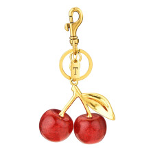 Portable Cherry Shaped Keychain Pendant Fashionable Bag-T