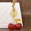 Chic Cherry Pendant Key Rings Sturdy Keychain Multi Purpose-J 7