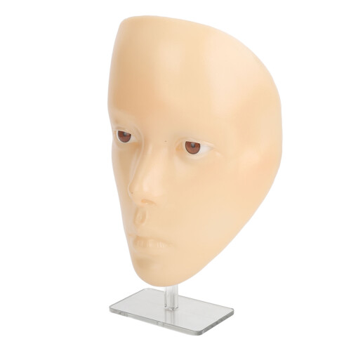 Realistic 5D Silicone Practice Face Mannequin with Stable Stand