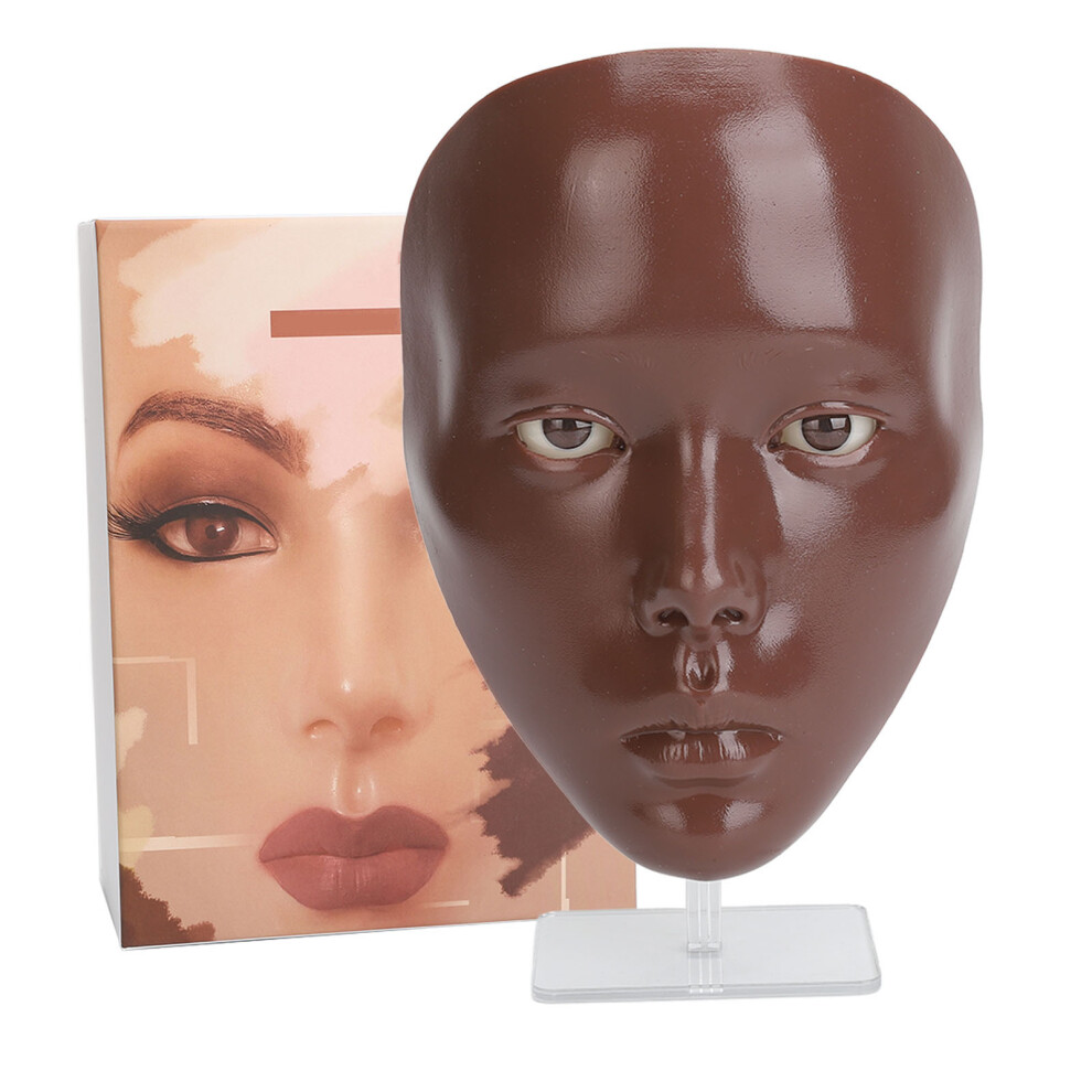 Makeup Mannequin Face for Artists and Learners, Full Face Makeup Practice with Detachable Base and Realistic 5D Details, Reusable Makeup Face with So