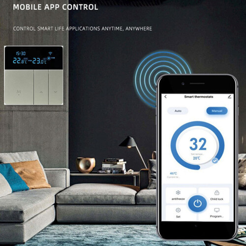 Programmierbarer 3A Thermostat mit LCD-Farbdisplay für Wassererwärmung 2