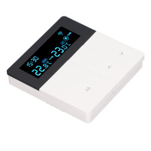 3A LCD Color Smart Thermostat 90-240V for Home & Water Heating, 41x86mm White