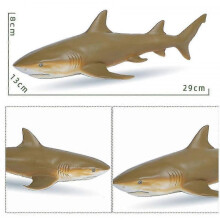 (Lemon shark) Big Size Soft Rubber Sea Life Simulation Action Figure Animal Model Toys For Children Kids Whale Figures Collection Educational