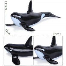 (Orcinus orca) Big Size Soft Rubber Sea Life Simulation Action Figure Animal Model Toys For Children Kids Whale Figures Collection Educational