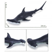 (Hammerhead shark) Big Size Soft Rubber Sea Life Simulation Action Figure Animal Model Toys For Children Kids Whale Figures Collection Educational