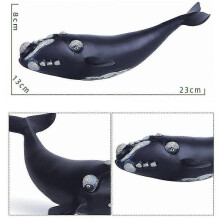 (Bowhead whale) Big Size Soft Rubber Sea Life Simulation Action Figure Animal Model Toys For Children Kids Whale Figures Collection Educational