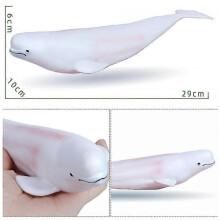(Beluga whale) Big Size Soft Rubber Sea Life Simulation Action Figure Animal Model Toys For Children Kids Whale Figures Collection Educational