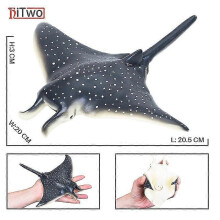 (Manta rays) Big Size Soft Rubber Sea Life Simulation Action Figure Animal Model Toys For Children Kids Whale Figures Collection Educational