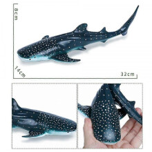 (Rhincodon typus) Big Size Soft Rubber Sea Life Simulation Action Figure Animal Model Toys For Children Kids Whale Figures Collection Educational
