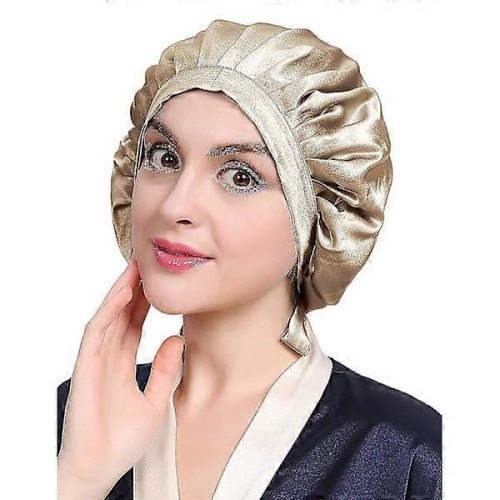 Silk Cap, 19 Momme Silk Night Cap Adjustable Hair Wrap For Sleeping