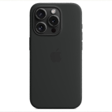 iPhone 15 Pro Silicone Case - MagSafe and Protective Features (Black)