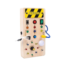 WoodWooden Busy Board Toys ,Toddler Busy Board Toys with Light Switch Toy for Activity,Christmas & Birt