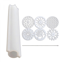 Multicolorfor Creative Soap Mold Tools Set Includes 6 Pcs Square Flower Templates 1 Pc Stainless Steel Rod 1 Pc Round Tube Column