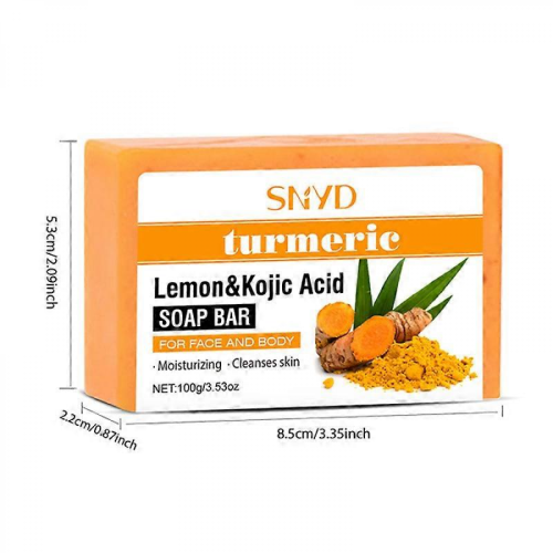 Sapone Schiarente alla Curcuma con Acido Cogico K4 per Macchie Scure Viso e Corpo