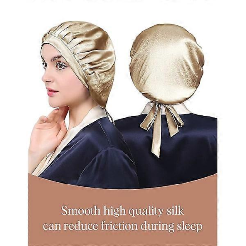 Silk Cap, 19 Momme Silk Night Cap Adjustable Hair Wrap For Sleeping 1