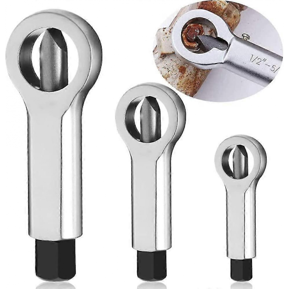 3Pcs Metal Nut Splitter Cracker, Metal Nut Splitter Breaker Manual Pressure Nut Cracker Remover Extractor Tool, 9-12Mm/12-16Mm/16-22Mm Nut Remover Ext 7057162750062