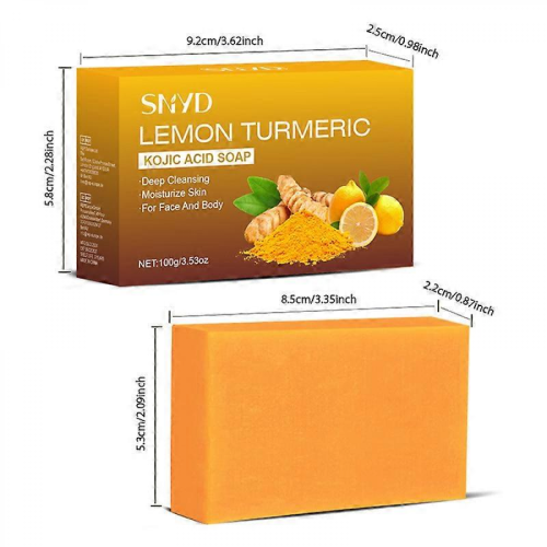 Sapone Schiarente all'Acido Cogico e Curcuma per Macchie Scure Viso e Corpo