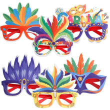 Multi 15x14cm 6 pezzi Occhiali da festa per festival e carnevale Accessori per foto leggeri e comodi per adulti