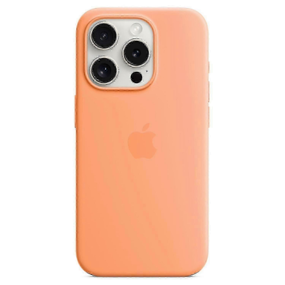Iphone 15 Pro Silicone Protective Case - Magsafe Magnetic Protective Case (Orange) Orange 5008878081683