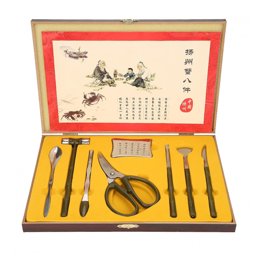 8PCS Lobster Crab Cracker Tools Stainless Steel Seafood Claw Tool Set Gift 1