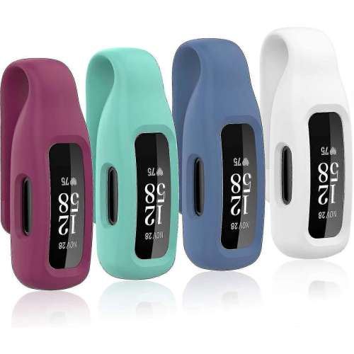 4-pack Clip Case Compatible With Fitbit Inspire 2, Soft Silicone Clip Clasp Accessory Replacement For Fitbit Inspire 2 1