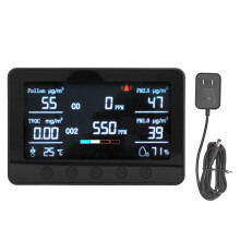 Registrerer CO Luftkvalitetsmåler Smart Home Indendørs Registrerer PM2 5PM1 0TVOC Pollen CO2 Wi-Fi Aktiveret Høj Præcision Realtids Indendørs