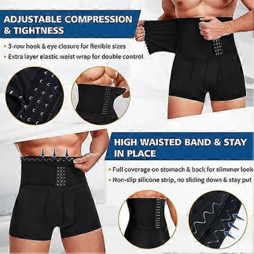 Men's High-Waisted Slimming Shorts 2XL 1
