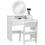 AIYAPLAY Kids Dressing Table Set w/ Stool, Mirror, Drawers - White 2
