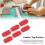 20pcs Leather Tags Soft Embossed DIY Labels Red 4