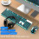 ([Mute 3-Piece Set] Silver Black-Blue Light Mute Mouse) Mute Wired Keyboard 1