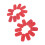 20pcs Leather Tags Soft Embossed DIY Labels Red 6