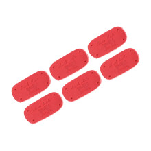 20pcs Leather Tags Soft Embossed DIY Labels Red