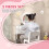 AIYAPLAY Kids Dressing Table Set w/ Stool, Mirror, Drawers - White 4