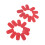20pcs Leather Tags Soft Embossed DIY Labels Red 8