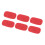 20pcs Leather Tags Soft Embossed DIY Labels Red 12