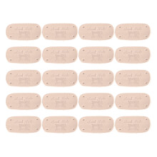 Breiaccessoires, versierde leren labels, handgemaakt met liefde, opnaaibare labels met voorgeboorde gaten voor haak- en doe-het-zelfprojecten,