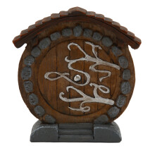 Puertas y ventanas de jardín de hadas para árboles, encantadora decoración, estatuas de gnomos de hadas en miniatura, esculturas de resina para