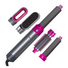 (Rose) 6 in 1 Hair Dryer Brush Set, Multifunctional Automatic Curling Iron Straightener Hair Styler Set