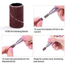 Kompatibel mit Gel-Nagellackentferner und elektrischen Nagelfräsern, Pediküre-Werkzeuge, hochfeste Schleifbänder, unverzichtbar für Salon- und