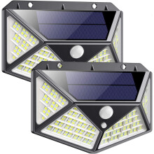 Solar Lights Outdoor Wireless, Durable 162 LED Motion Sensor Security Lamp, Easy Installation Waterproof Wall Light with 3 Lighting Modes for Garage