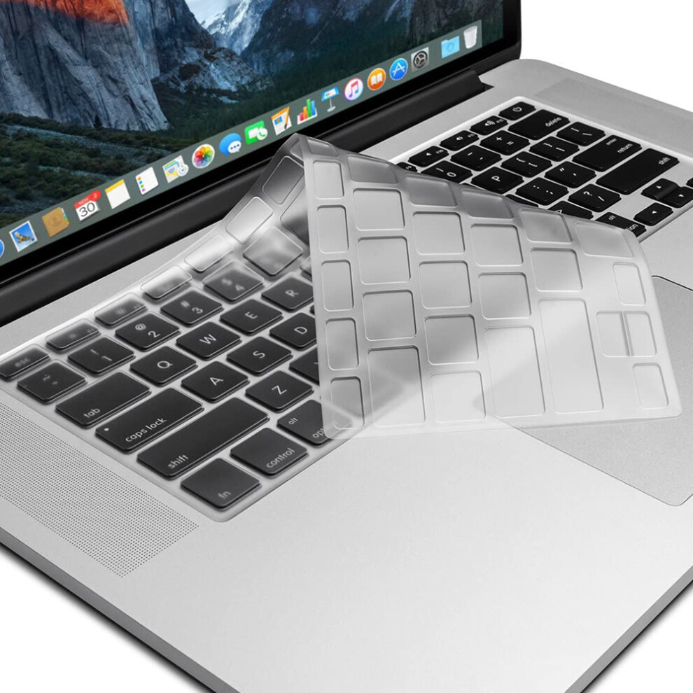 Engineered Tpu Ultra Thin Keyboard Cover For Macbook Air 13 Inch With Touch Id & Retina Display, Customized Precise Fit, Washable & Reusable & 9128293917926