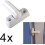 Easy Installation Window Lock Set, Falling Prevention with Security Swing Latch, Smooth Operation Sash Locks, T type Appearance, 4Pcs 2