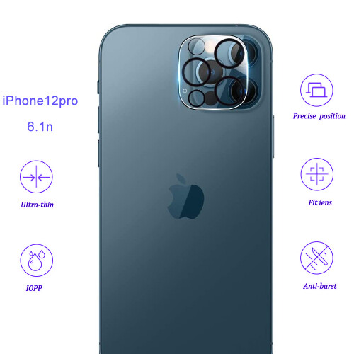 Προστατευτικό φακού κάμερας για iPhone12Pro, 9H σκληρυμένο γυαλί, αντιχαρακτικό, 2
