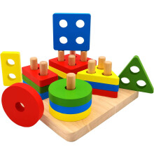 Brinquedos de madeira para encaixar e empilhar, brinquedos Montessori para crianças pequenas, ferramentas educativas, brinquedo para reconhecimento