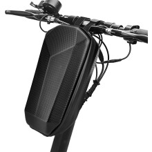 Bolsa para patinete elétrico, grande capacidade de 5 litros com bolso interno em tela, bolsa frontal impermeável para o tubo, material EVA