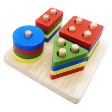 Brinquedos educativos, quebra-cabeças de madeira para encaixar e classificar, brinquedos Montessori de alta qualidade para crianças pequenas,