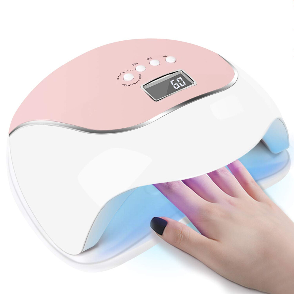 UV LED Nail Lamp, Advanced Faster Nail Dryer for Salon & Home Use, 120W Power, All Gel Polishes Compatible, 4 Timer Settings, Smart Sensor, Overheat