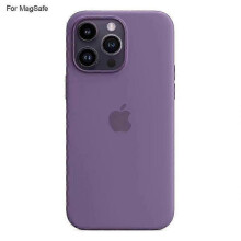 (Purple) For iPhone 14 Pro Case Compatible with MagSafe Liquid Silicone Phone Back Cover [Induction Popover]